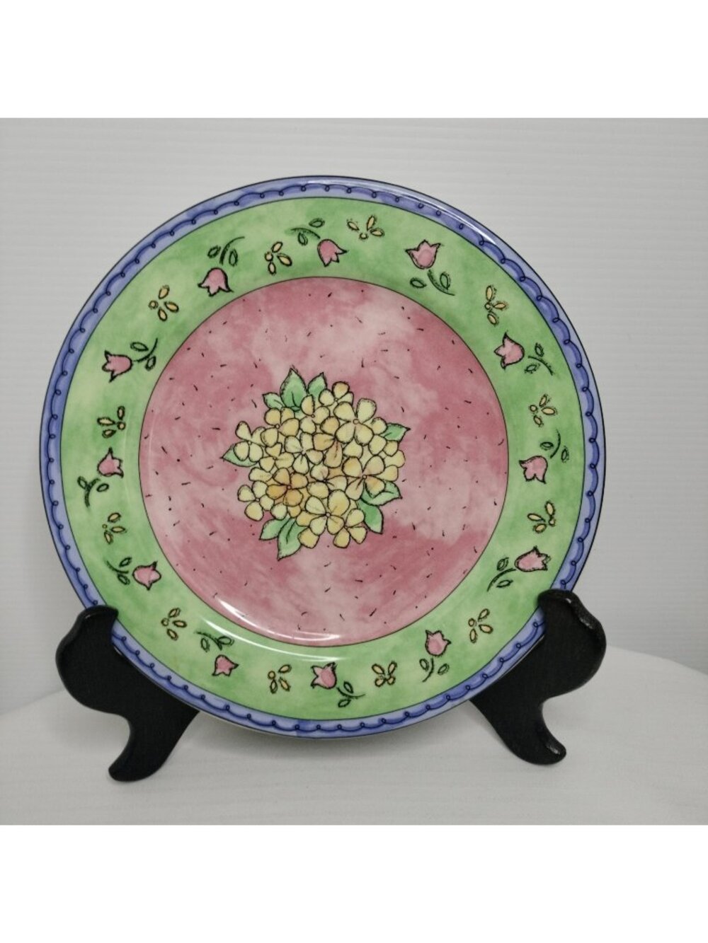 Sango Watercolor Blueberry Sky Salad Plates  7 3/4" set of 3 New